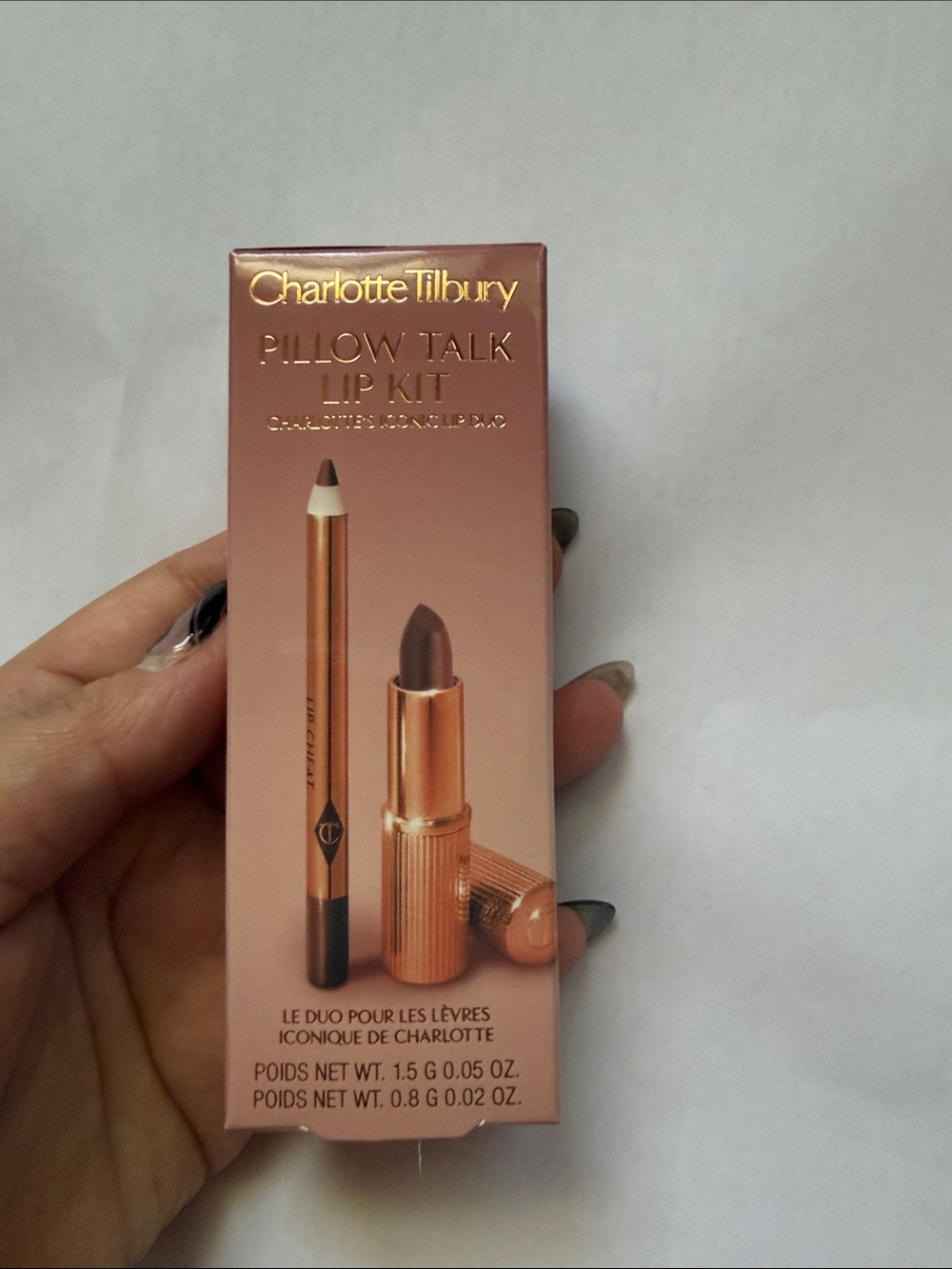 Charlotte Tilbury Mini Pillow Talk Lipstick & Liner Set - Pillow Talk Deep NIB